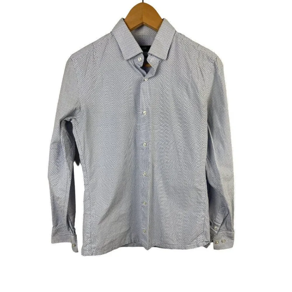 Hugo Boss Mens Button Down Shirt Blue Business Casual - Picture 1 of 7
